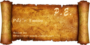 Pór Emese névjegykártya