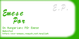 emese por business card